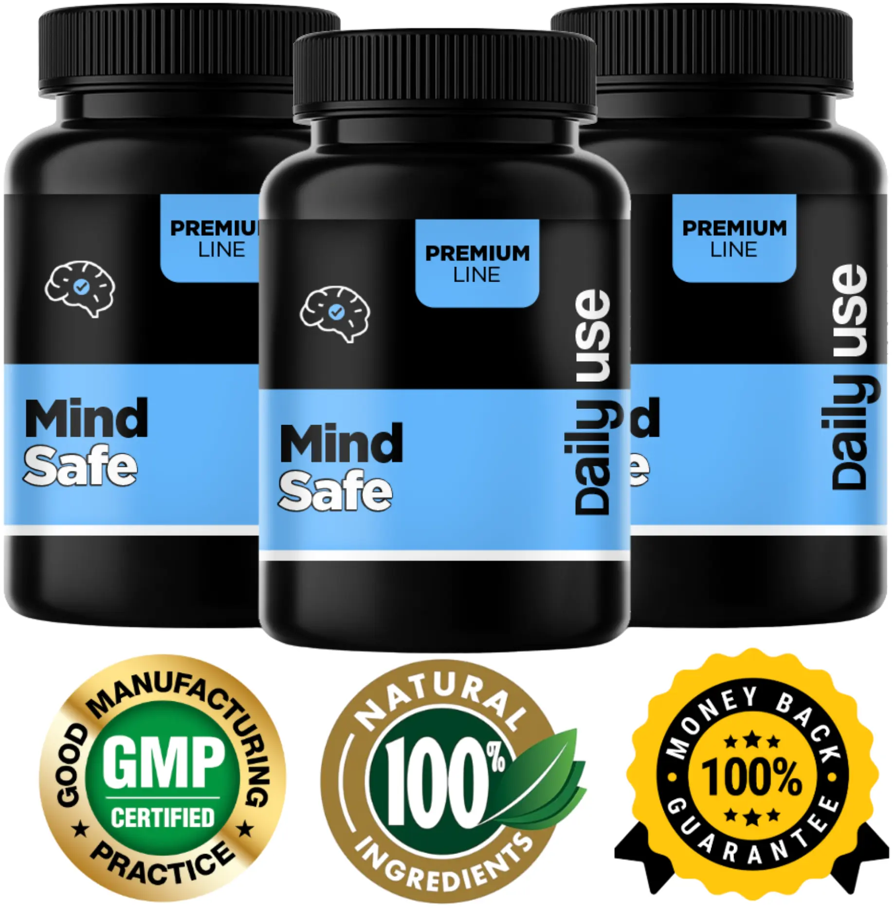 Mind Safe official brain health supplement bottle