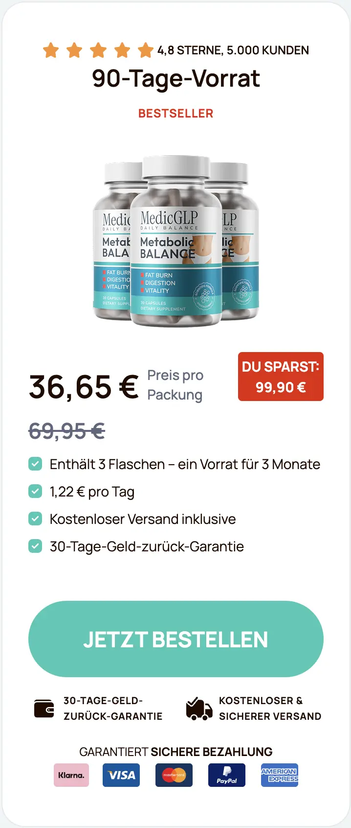 MedicGLP 6-bottle package at 